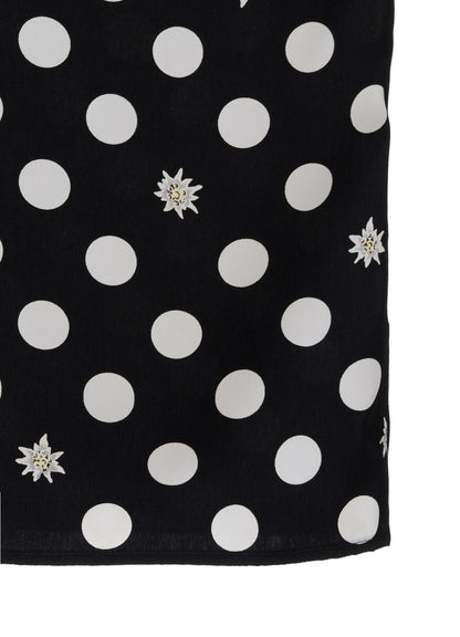 DOT FLOWER PRINT OVERSIZED BLOUSE