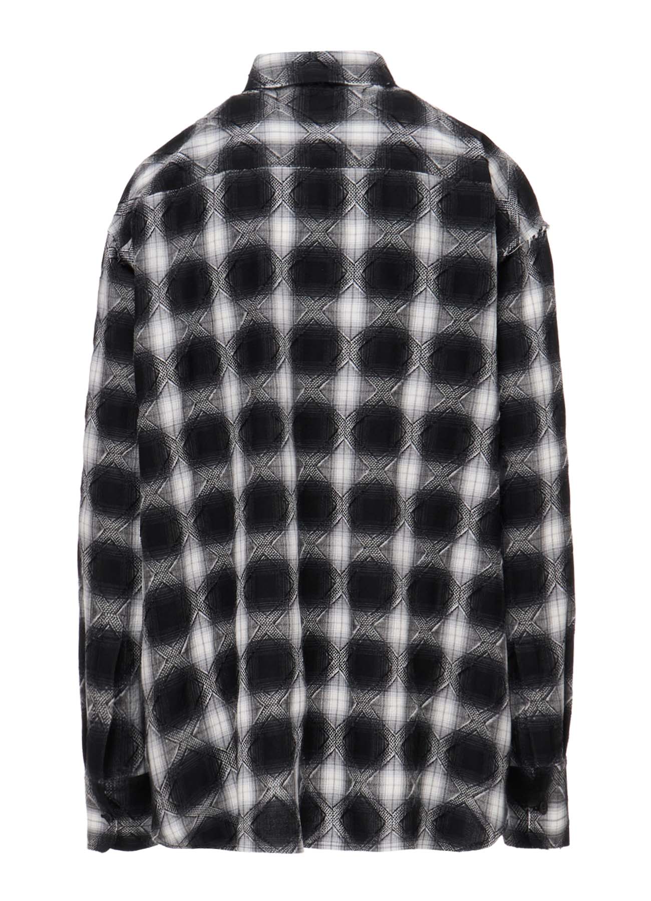 PLAID JACQUARD STAND COLLAR SHIRT – THE SHOP YOHJI YAMAMOTO