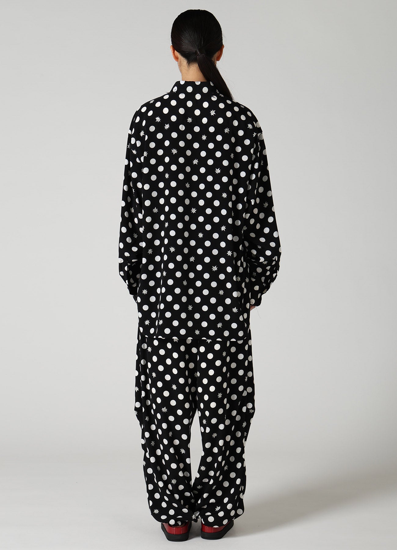 DOT FLOWER PRINT STAND COLLAR SHIRT – THE SHOP YOHJI YAMAMOTO