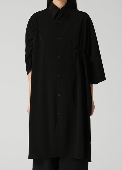TA/PE SUPER VIYON TUSSER GATHERED OVERSIZED BLOUSE