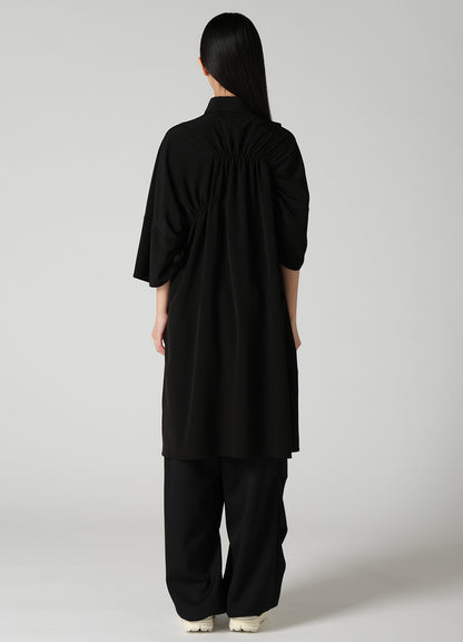TA/PE SUPER VIYON TUSSER GATHERED OVERSIZED BLOUSE