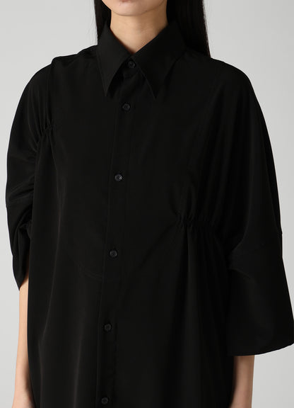 TA/PE SUPER VIYON TUSSER GATHERED OVERSIZED BLOUSE