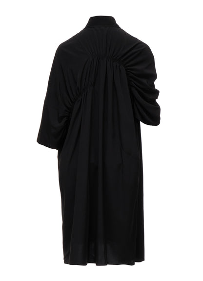TA/PE SUPER VIYON TUSSER GATHERED OVERSIZED BLOUSE