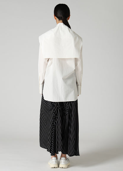 HARD-TWIST DOWNPROOF BIG COLLAR BLOUSE