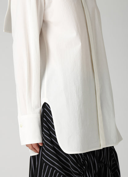 HARD-TWIST DOWNPROOF BIG COLLAR BLOUSE