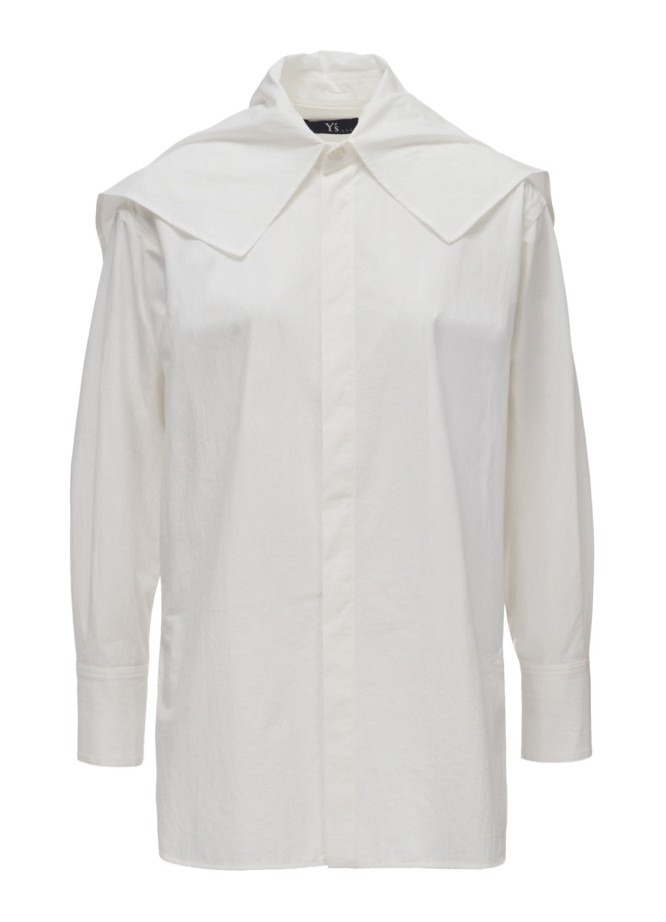 HARD-TWIST DOWNPROOF BIG COLLAR BLOUSE