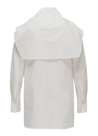 HARD-TWIST DOWNPROOF BIG COLLAR BLOUSE