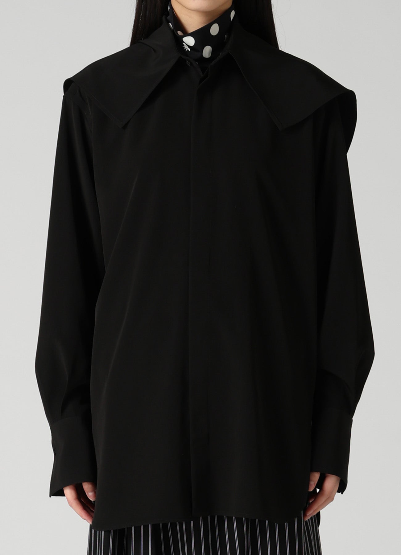 TA/PE SUPER VIYON TUSSER LARGE COLLAR BLOUSE – THE SHOP YOHJI YAMAMOTO