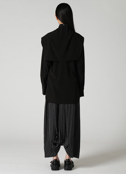 TA/PE SUPER VIYON TUSSER LARGE COLLAR BLOUSE