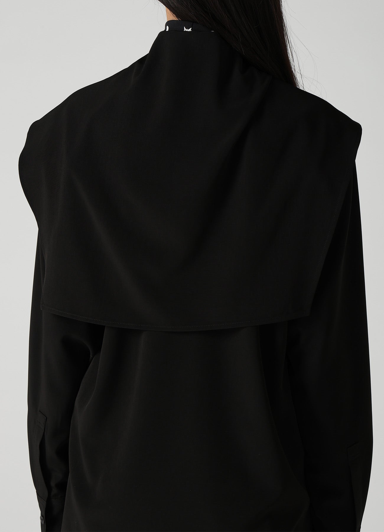TA/PE SUPER VIYON TUSSER LARGE COLLAR BLOUSE