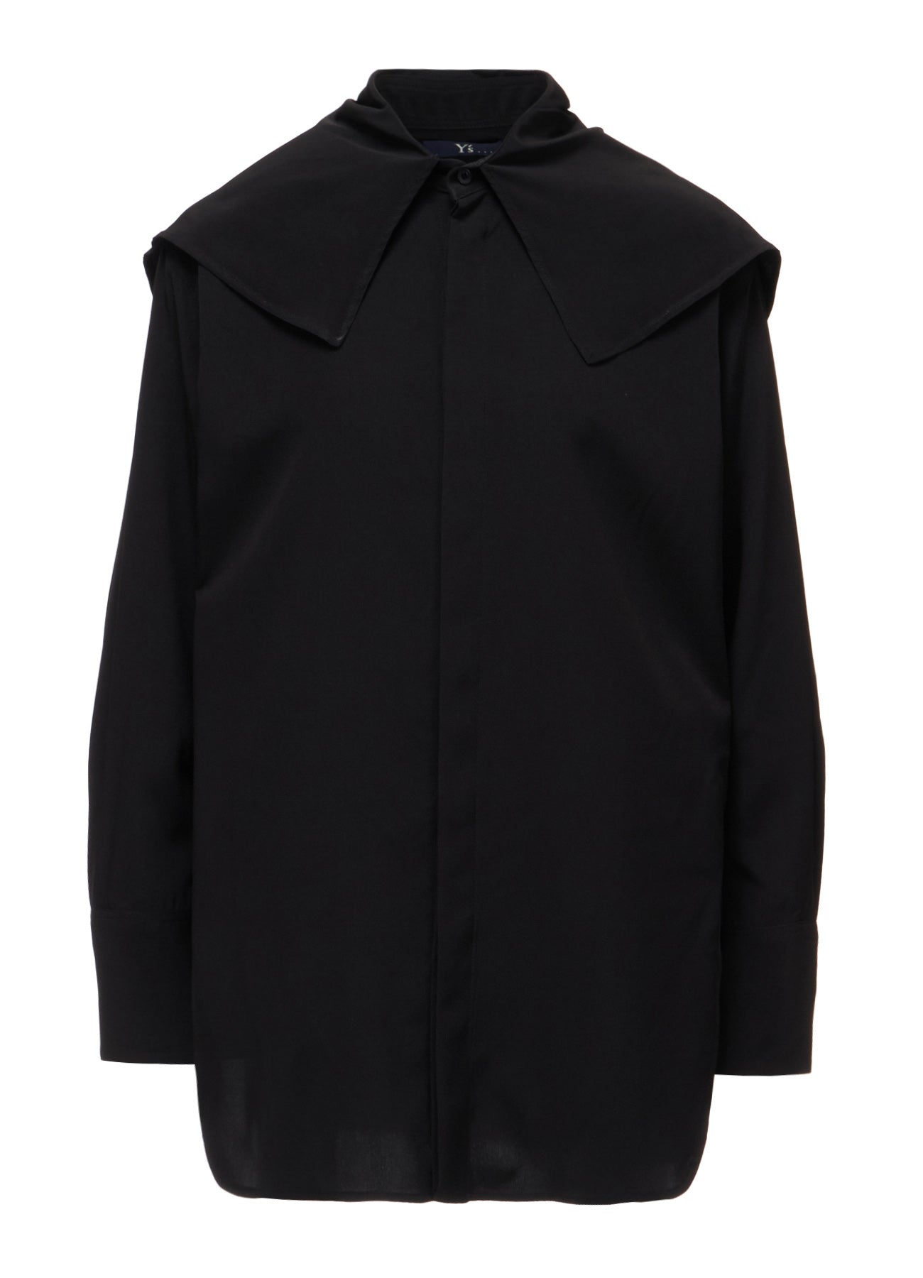 TA/PE SUPER VIYON TUSSER LARGE COLLAR BLOUSE