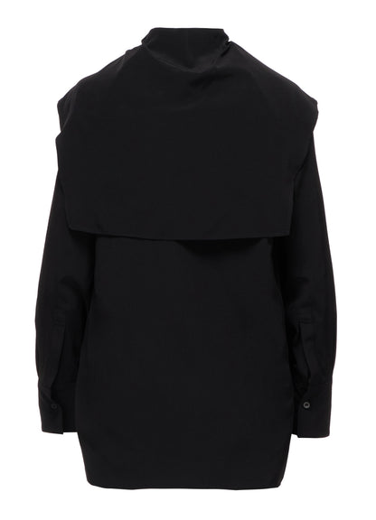 TA/PE SUPER VIYON TUSSER LARGE COLLAR BLOUSE