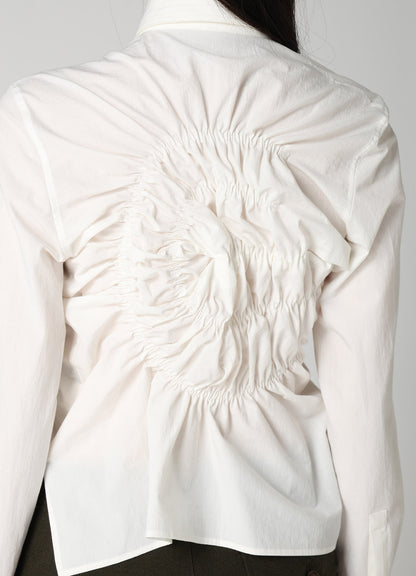 HARD-TWIST DOWNPROOF RANDOM GATHERED BLOUSE