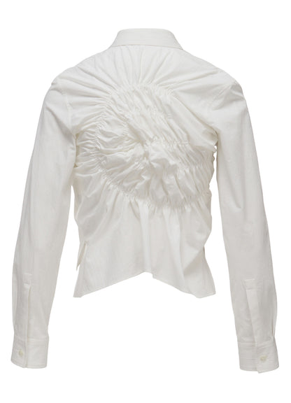 HARD-TWIST DOWNPROOF RANDOM GATHERED BLOUSE