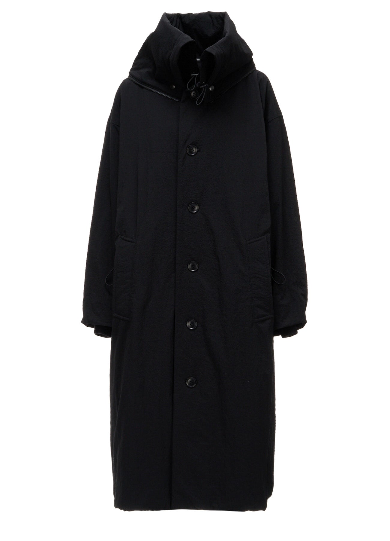 NYLON PADDED TASLAN OXFORD STAND HOODIE COAT – THE SHOP YOHJI YAMAMOTO