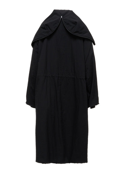 NYLON PADDED TASLAN OXFORD STAND HOODIE COAT