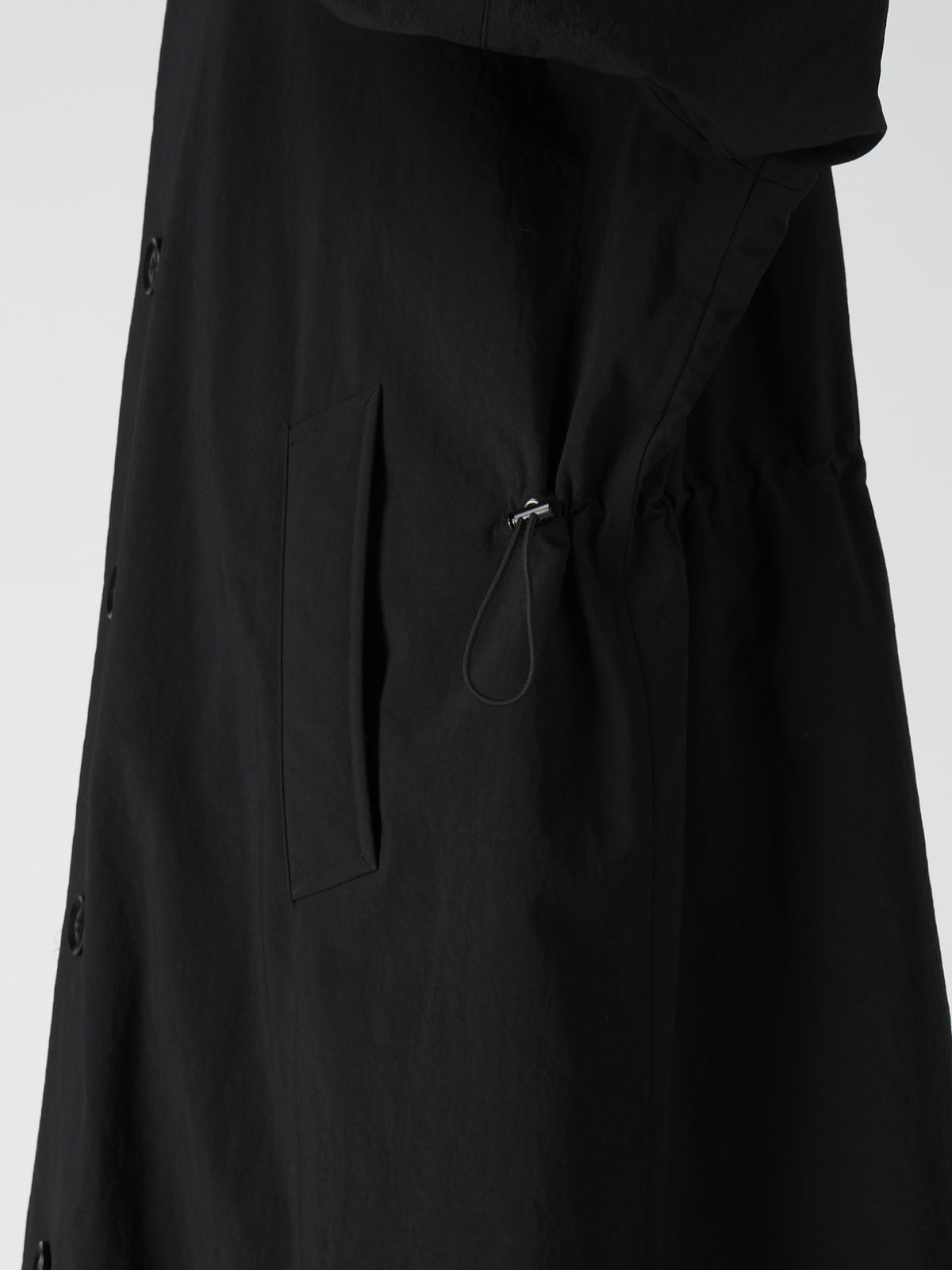 NYLON PADDED TASLAN OXFORD STAND HOODIE COAT