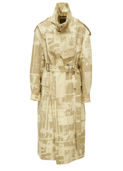 WOOL BLEND HERRINGBONE MOTO COAT