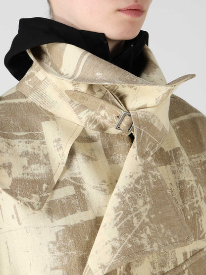 WOOL BLEND HERRINGBONE MOTO COAT