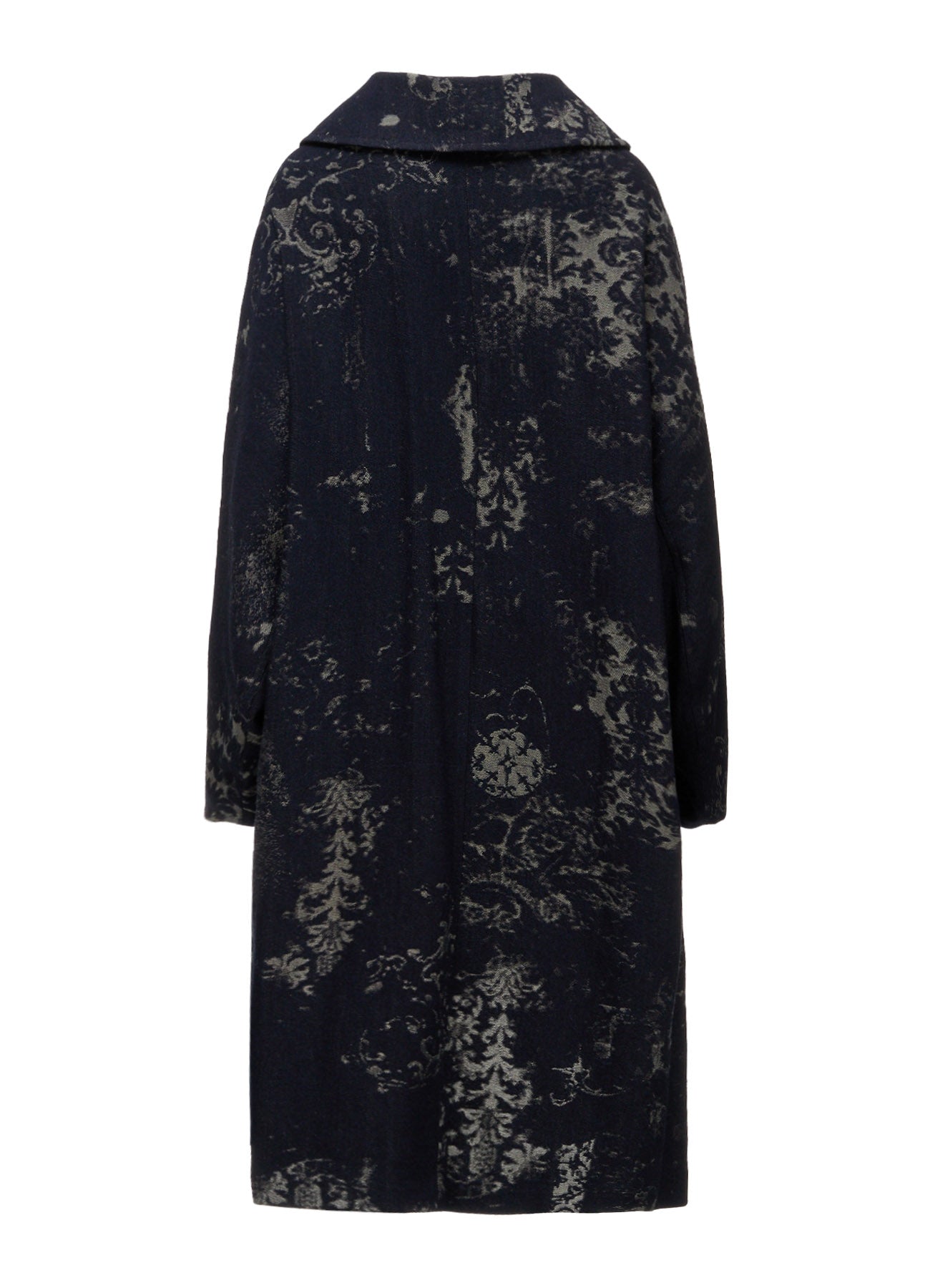 DENIM JACQUARD ARRANGED SLEEVE COAT