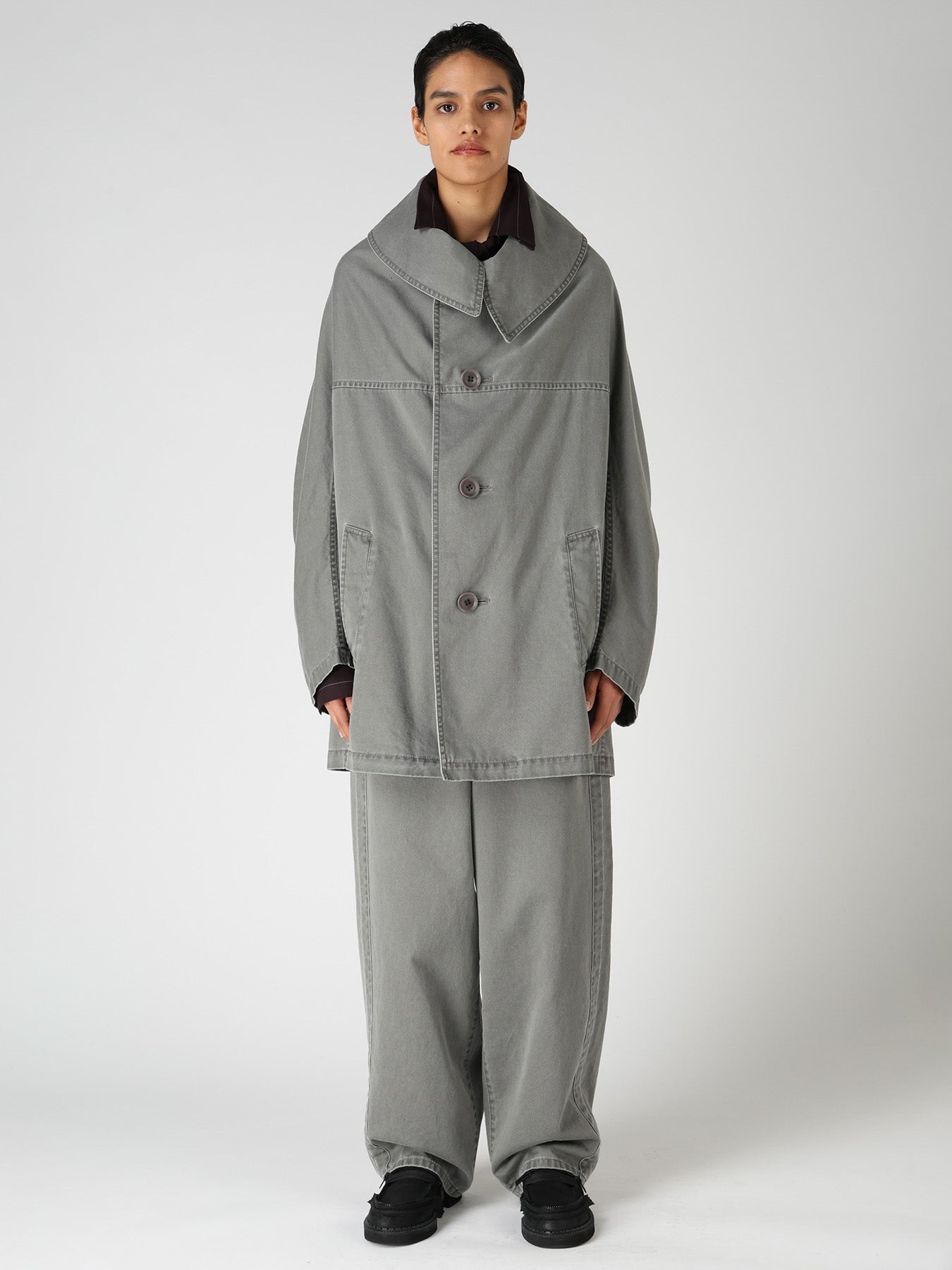 COTTON CHINO CLOTH SHORT COAT – THE SHOP YOHJI YAMAMOTO
