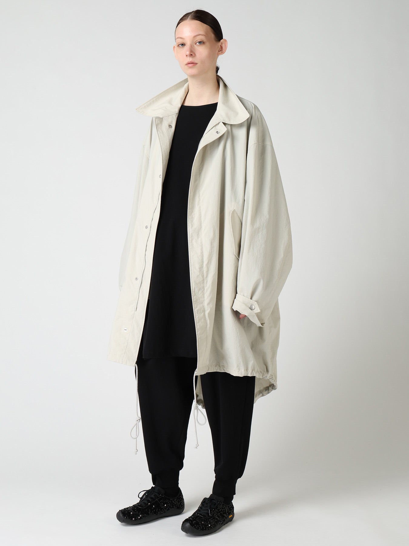 yohji yamamoto 19aw 白釦ジャケット NY/ TASLAN OXFORD BACK TIERED COAT – THE SHOP YOHJI YAMAMOTO