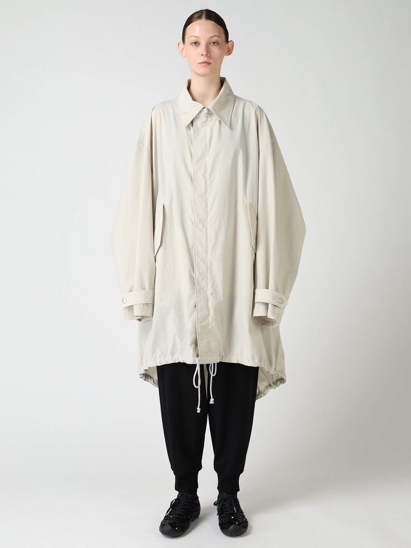 NY/ TASLAN OXFORD BACK TIERED COAT