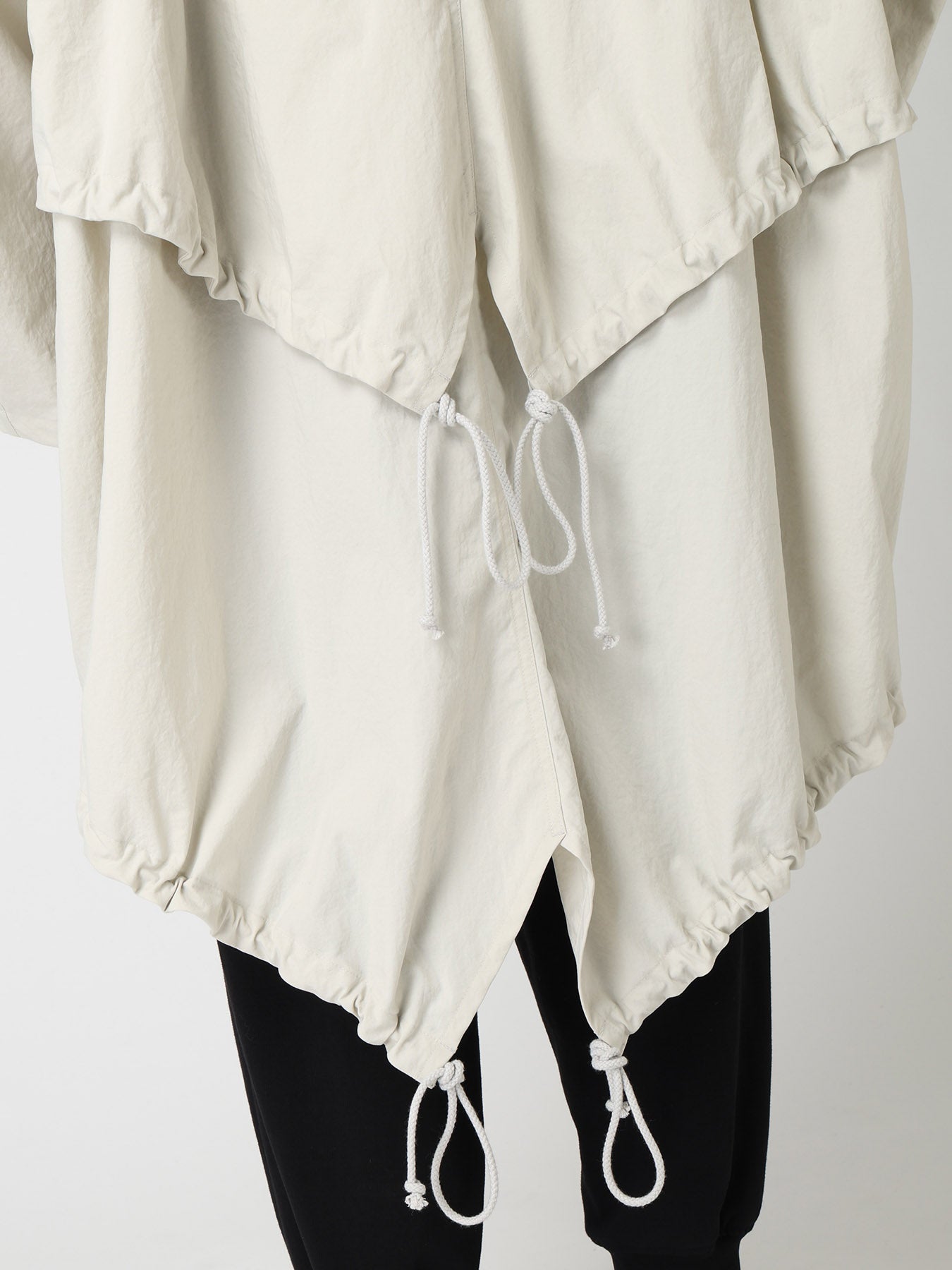 NY/ TASLAN OXFORD BACK TIERED COAT – THE SHOP YOHJI YAMAMOTO