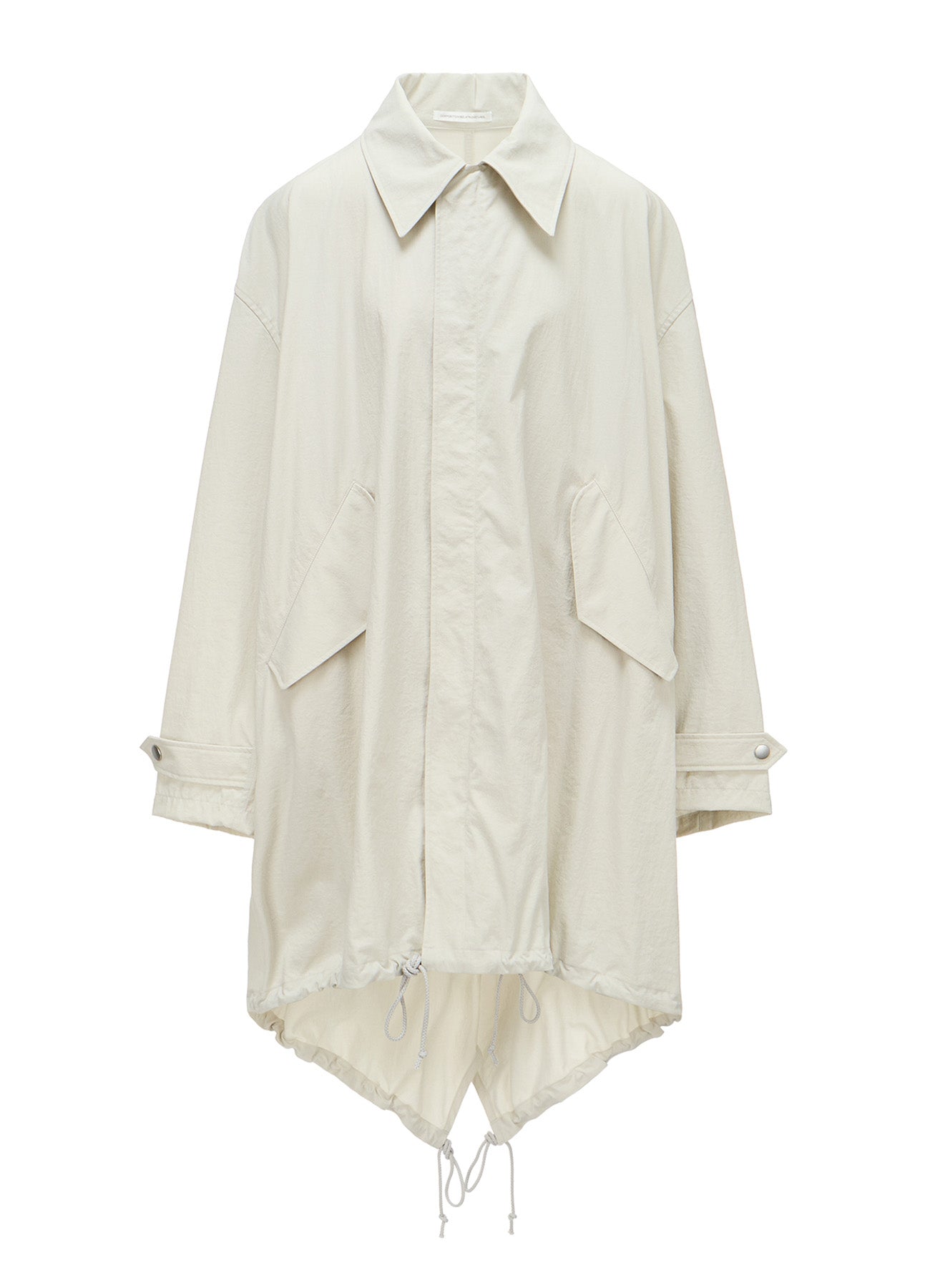 NY/ TASLAN OXFORD BACK TIERED COAT – THE SHOP YOHJI YAMAMOTO