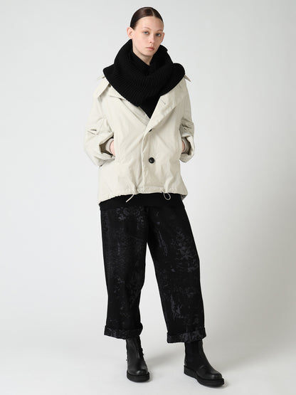 NYLON PADDED TASLAN OXFORD ARRANGED 3/4 SLEEVE COAT