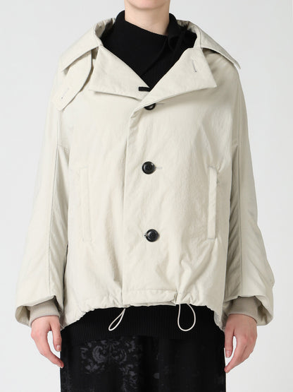 NYLON PADDED TASLAN OXFORD ARRANGED 3/4 SLEEVE COAT