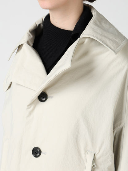 NYLON PADDED TASLAN OXFORD ARRANGED 3/4 SLEEVE COAT