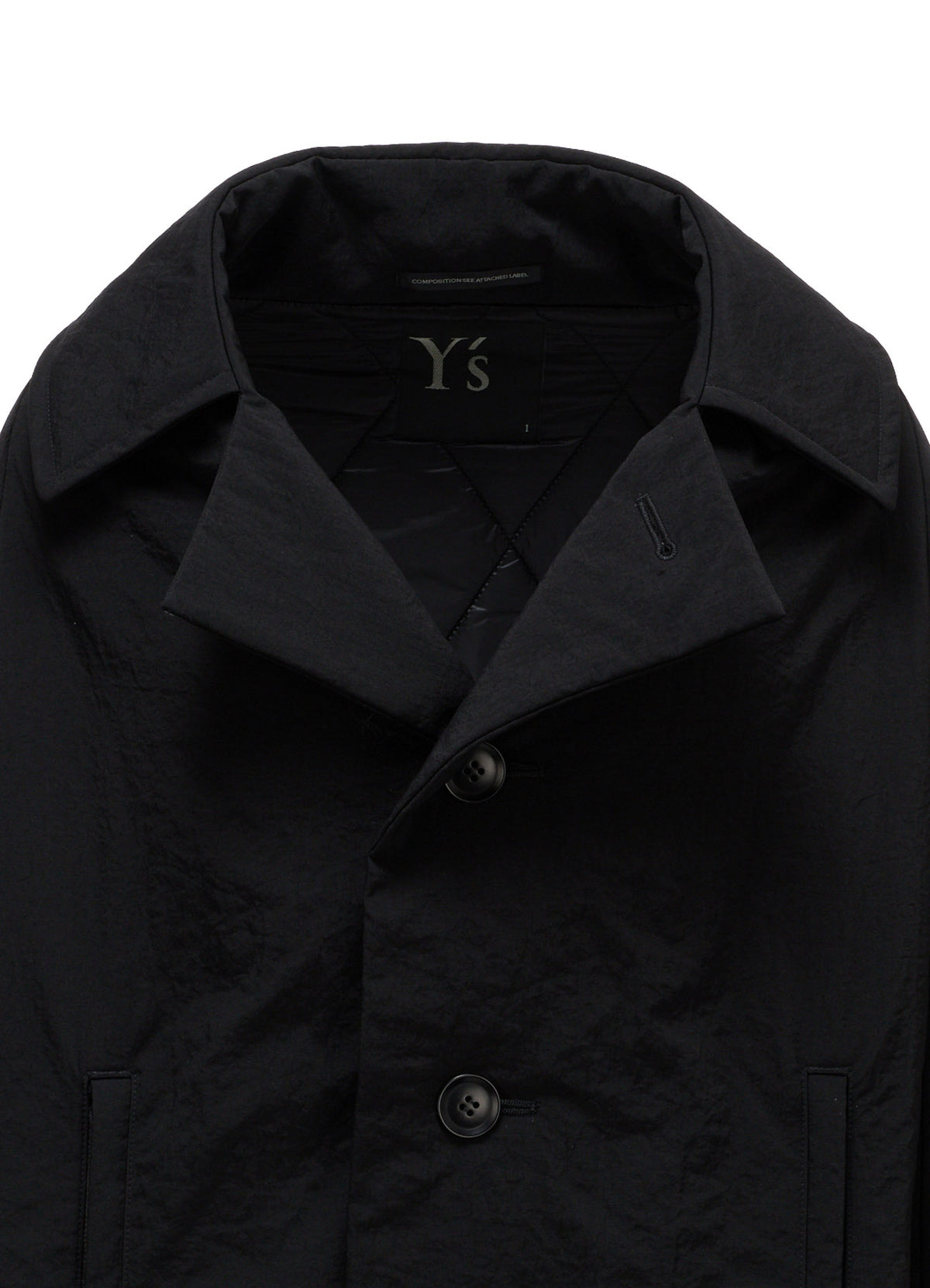 NYLON PADDED TASLAN OXFORD ARRANGED 3/4 SLEEVE COAT