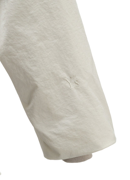 NYLON PADDED TASLAN OXFORD HOODED SHORT COAT