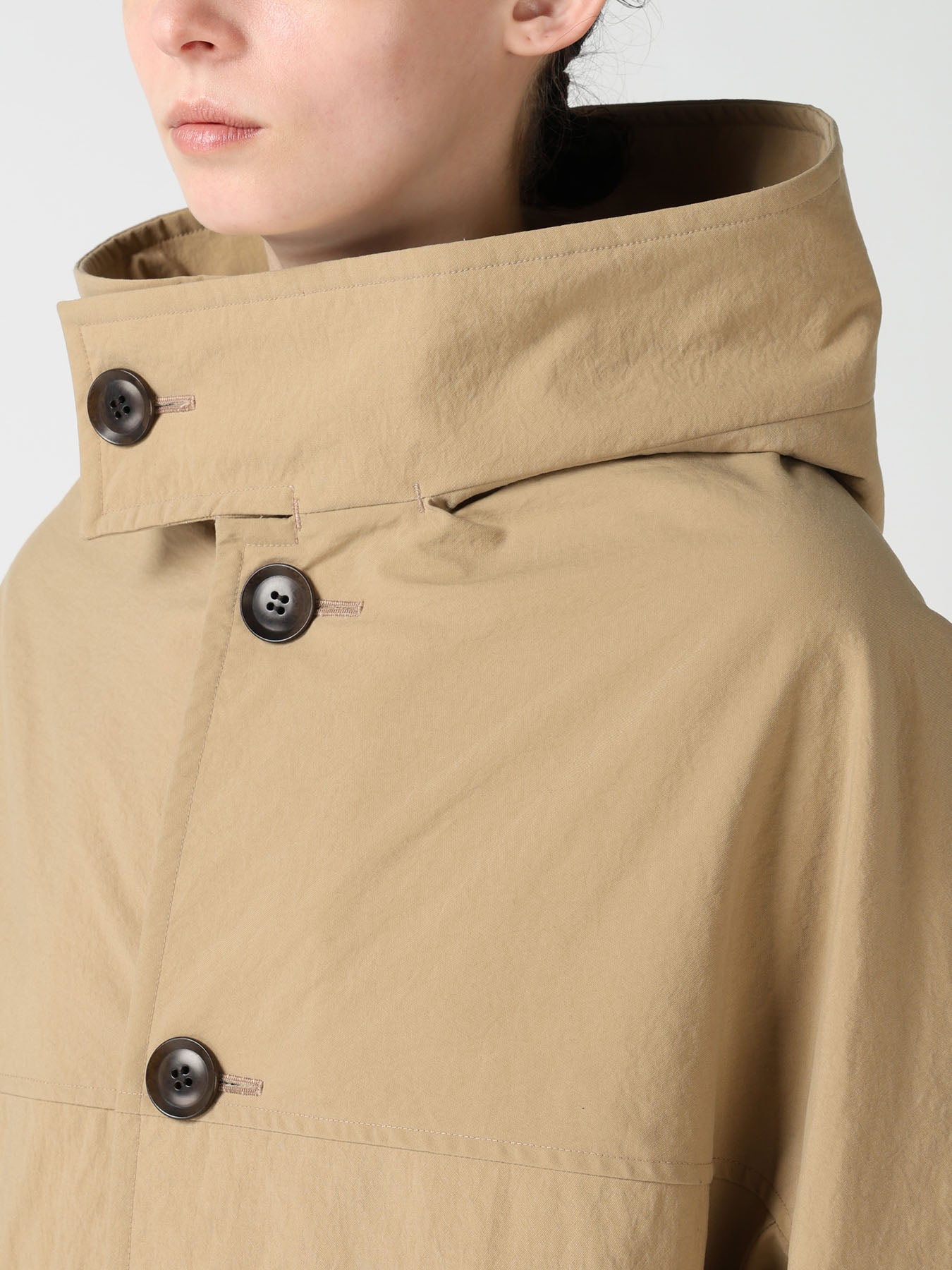 NYLON PADDED TASLAN OXFORD HOODED SHORT COAT – THE SHOP YOHJI YAMAMOTO