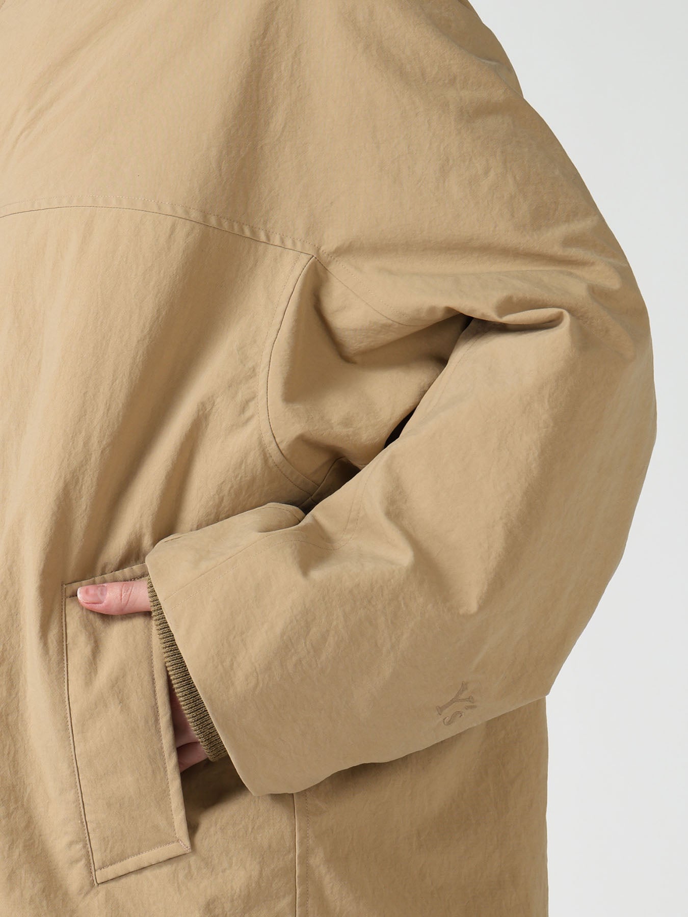 NYLON PADDED TASLAN OXFORD HOODED SHORT COAT – THE SHOP YOHJI YAMAMOTO