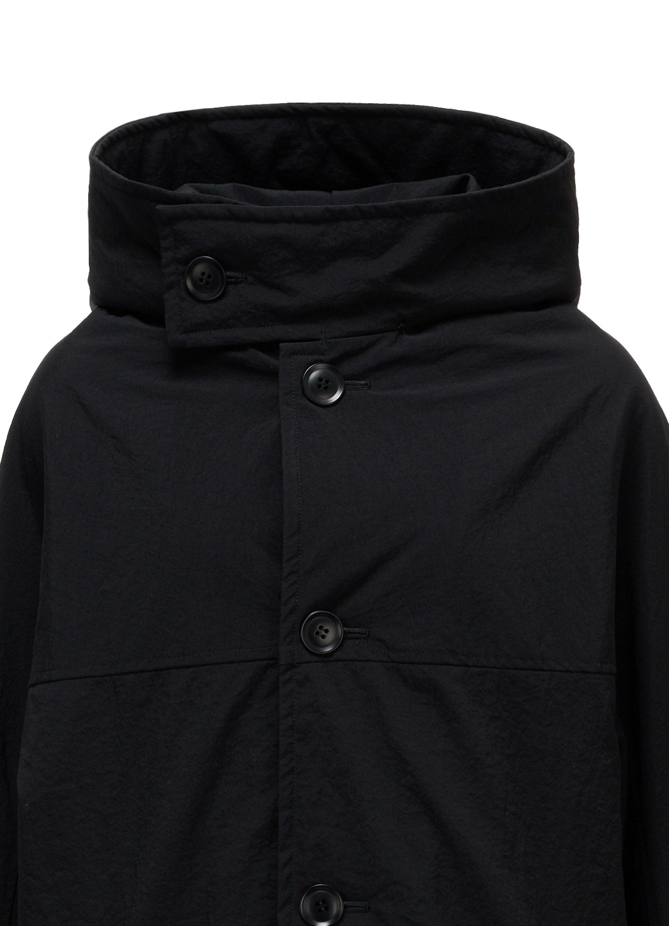 NYLON PADDED TASLAN OXFORD HOODED SHORT COAT – THE SHOP YOHJI YAMAMOTO