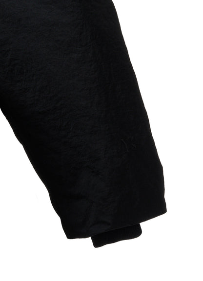 NYLON PADDED TASLAN OXFORD HOODED SHORT COAT