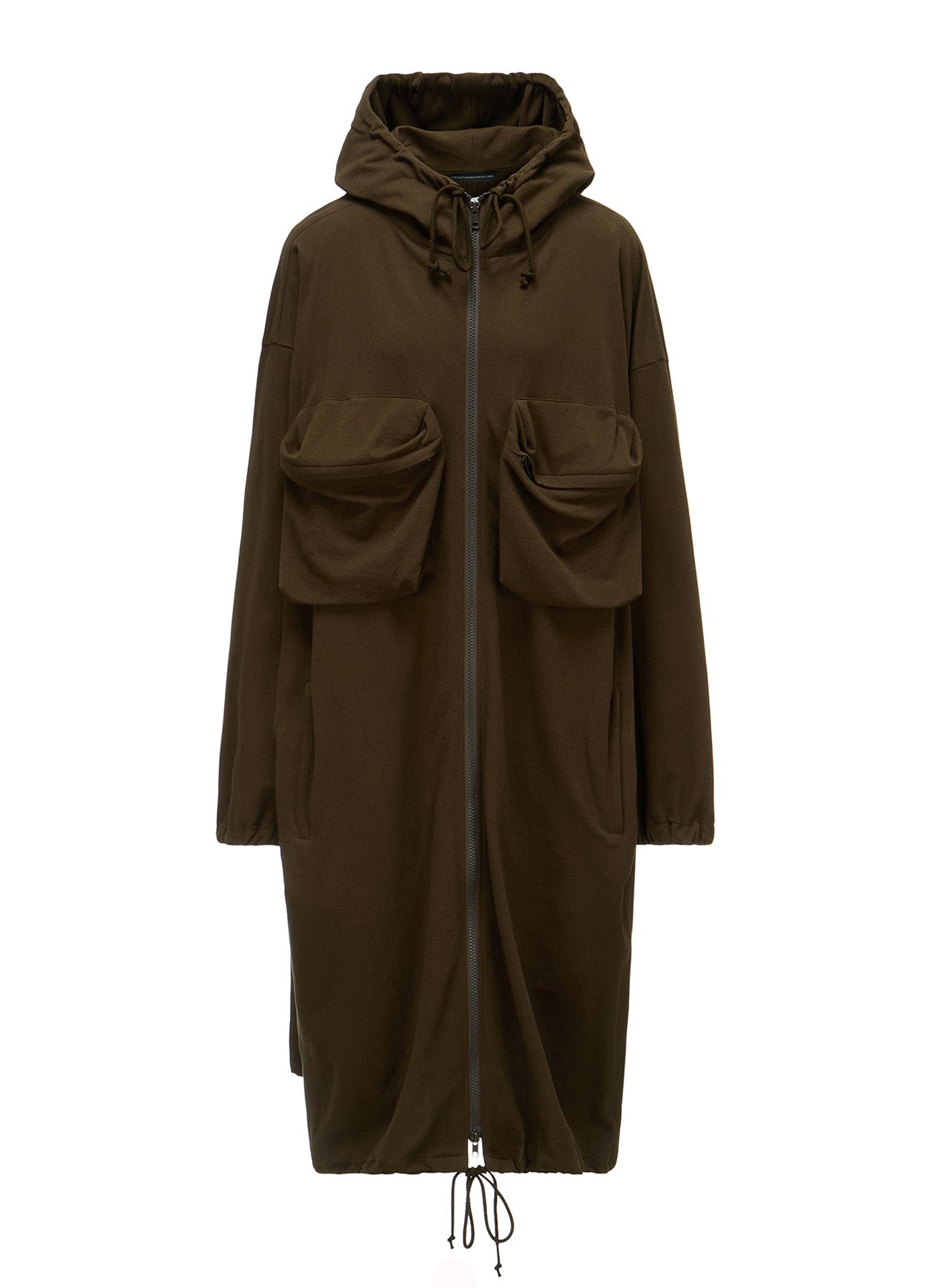 COTTON INLAY ZIPPER POCKET COAT