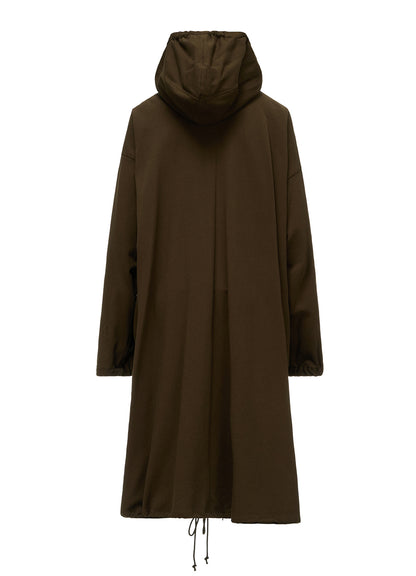 COTTON INLAY ZIPPER POCKET COAT
