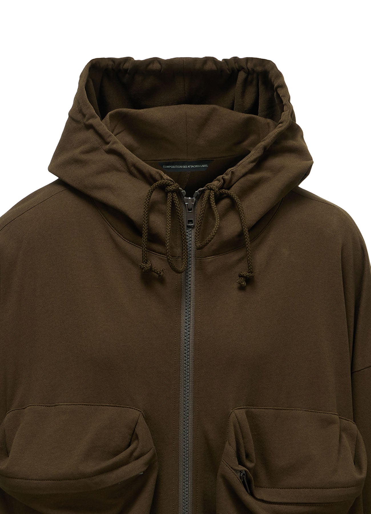 COTTON INLAY ZIPPER POCKET COAT