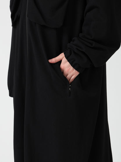 COTTON INLAY ZIPPER POCKET COAT