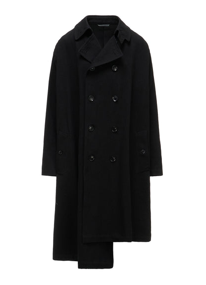 COTTON FLAX ASYMMETRIC TRENCH COAT