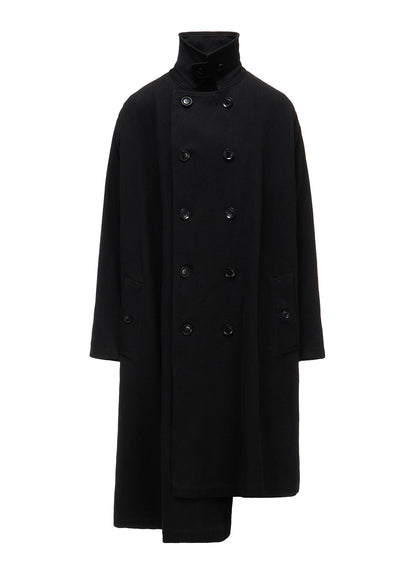 COTTON FLAX ASYMMETRIC TRENCH COAT