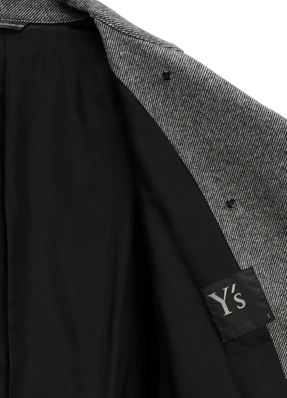TWILL FLANNEL ASYMMETRIC HALF COAT