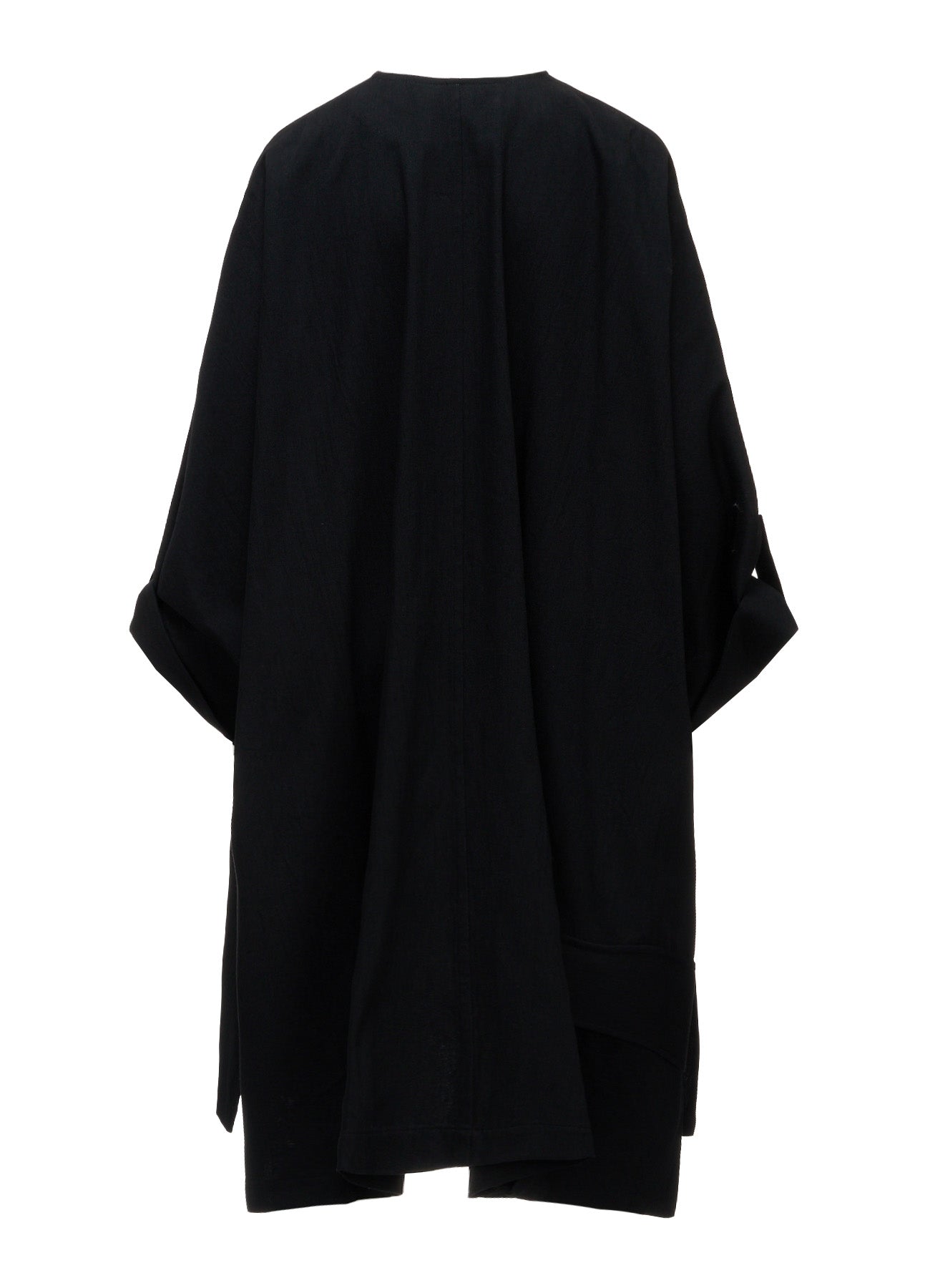 8OZ DENIM COLLARLESS DOLMAN COAT