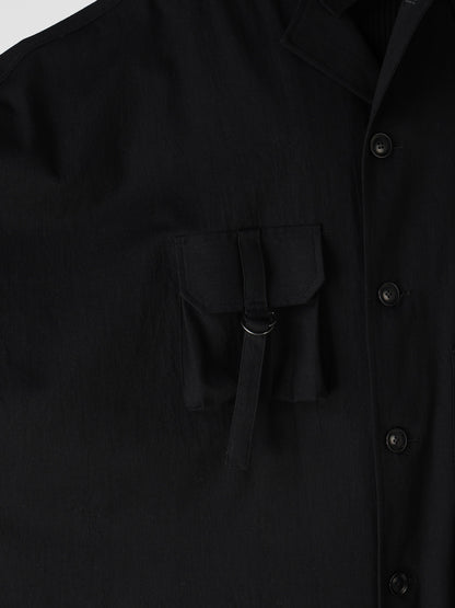 8OZ DENIM COLLARLESS DOLMAN COAT