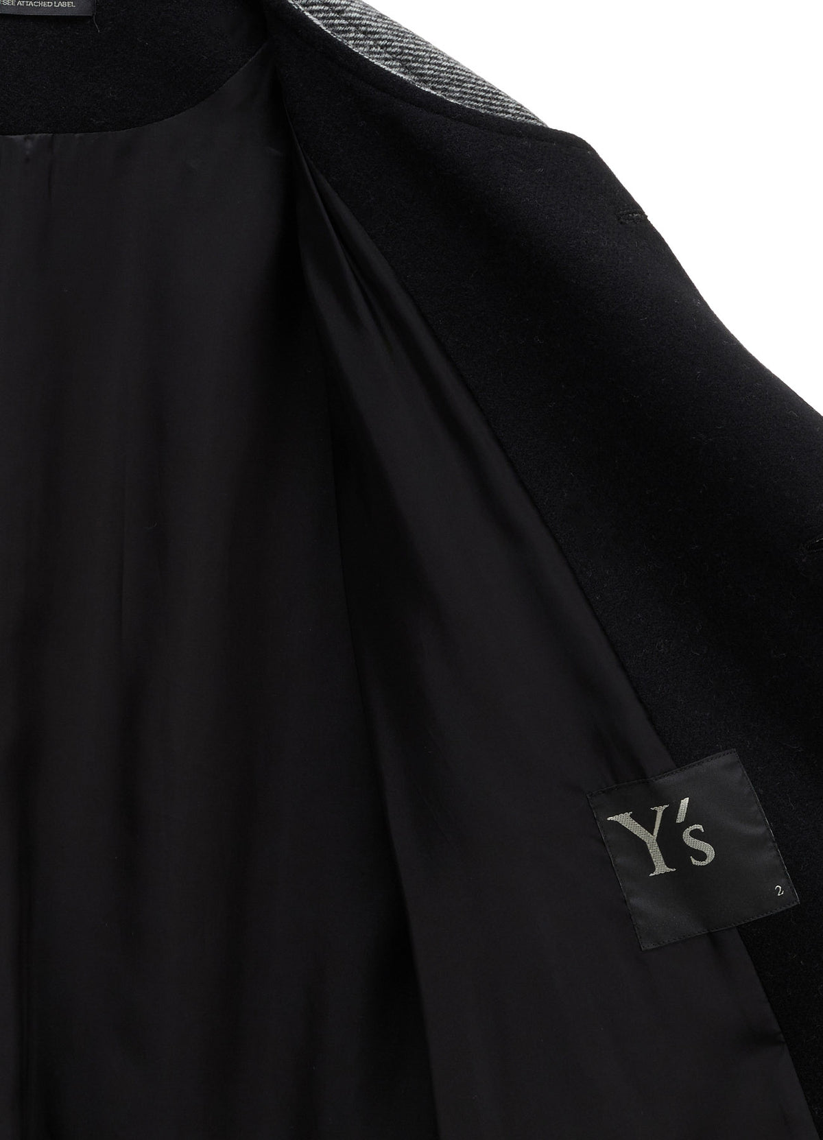 TWILL FLANNEL COLLARLESS DOLMAN COAT