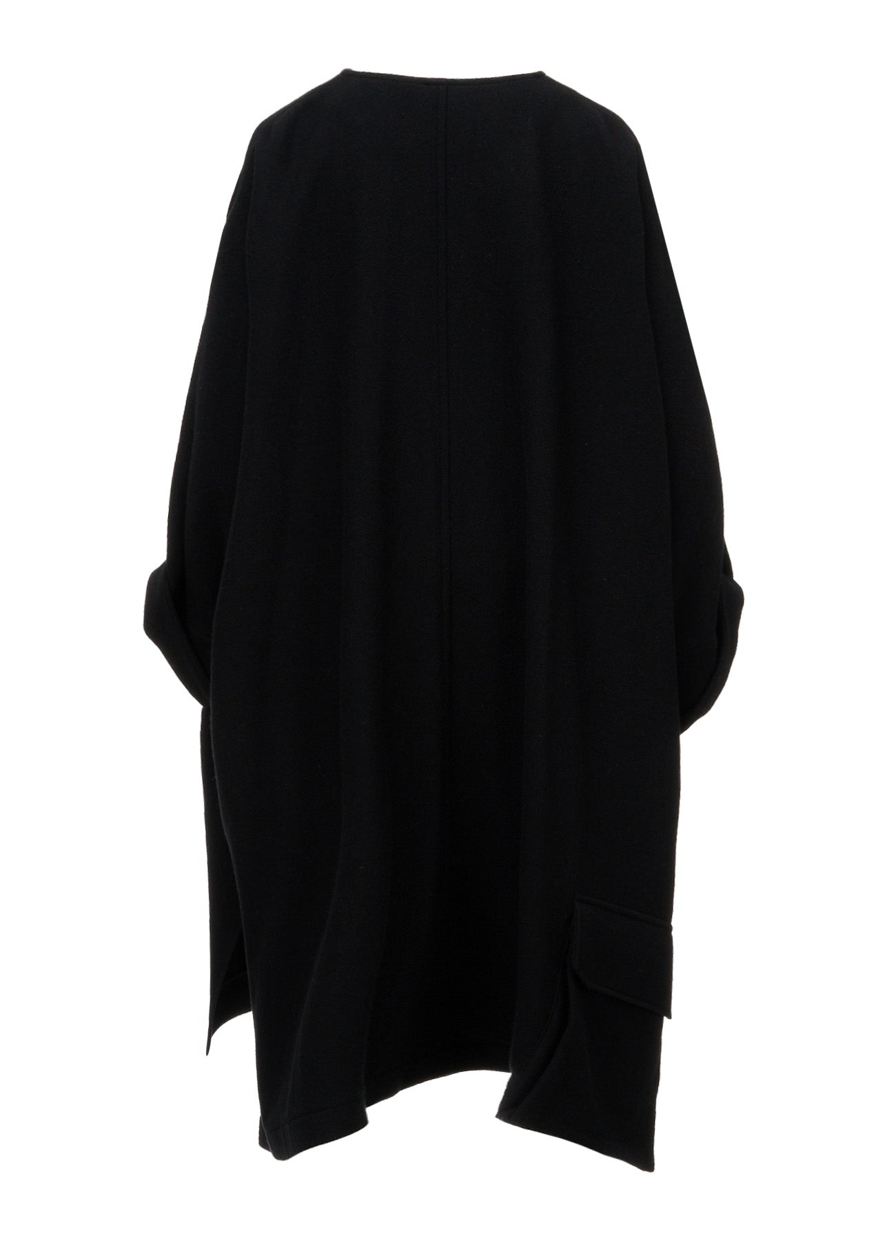 TWILL FLANNEL COLLARLESS DOLMAN COAT – THE SHOP YOHJI YAMAMOTO