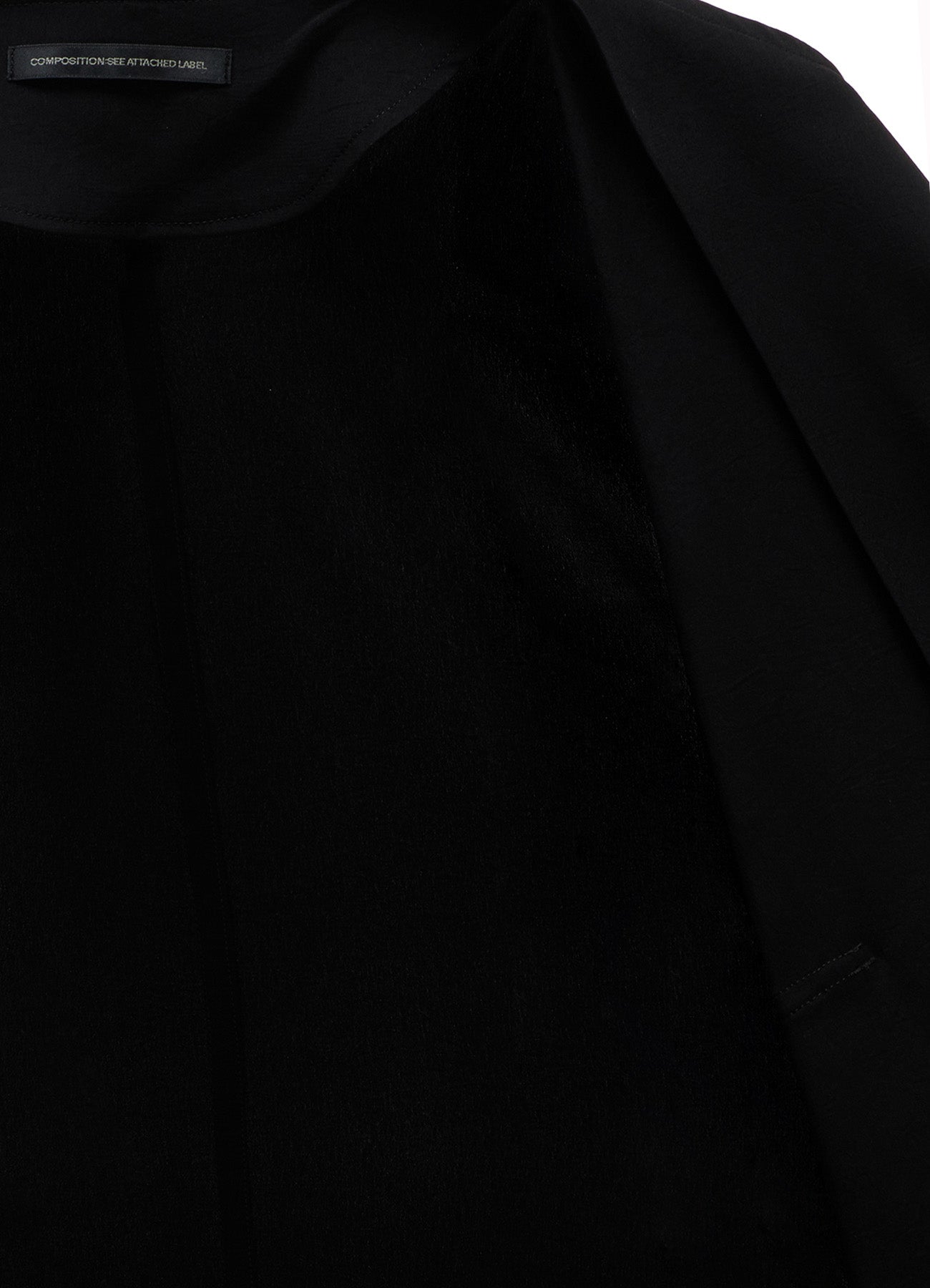 TA/PE CREPE DE CHINE COLLARLESS DOLMAN COAT